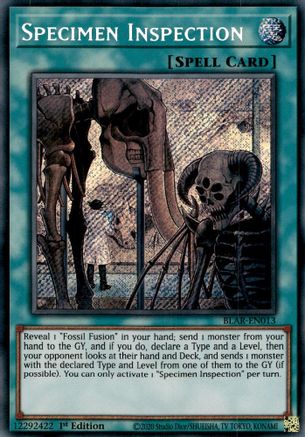 Specimen Inspection [BLAR-EN013] Secret Rare - Yu-Gi-Oh! - Card Brawlers | Quebec | Canada |