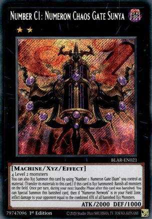 Number C1: Numeron Chaos Gate Sunya [BLAR-EN021] Secret Rare - Yu-Gi-Oh! - Card Brawlers | Quebec | Canada |