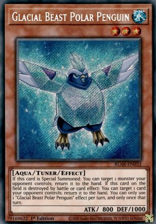 Glacial Beast Polar Penguin [BLAR-EN032] Secret Rare - Yu-Gi-Oh! - Card Brawlers | Quebec | Canada |