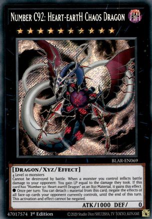 Number C92: Heart-eartH Chaos Dragon [BLAR-EN069] Secret Rare - Yu-Gi-Oh! - Card Brawlers | Quebec | Canada |