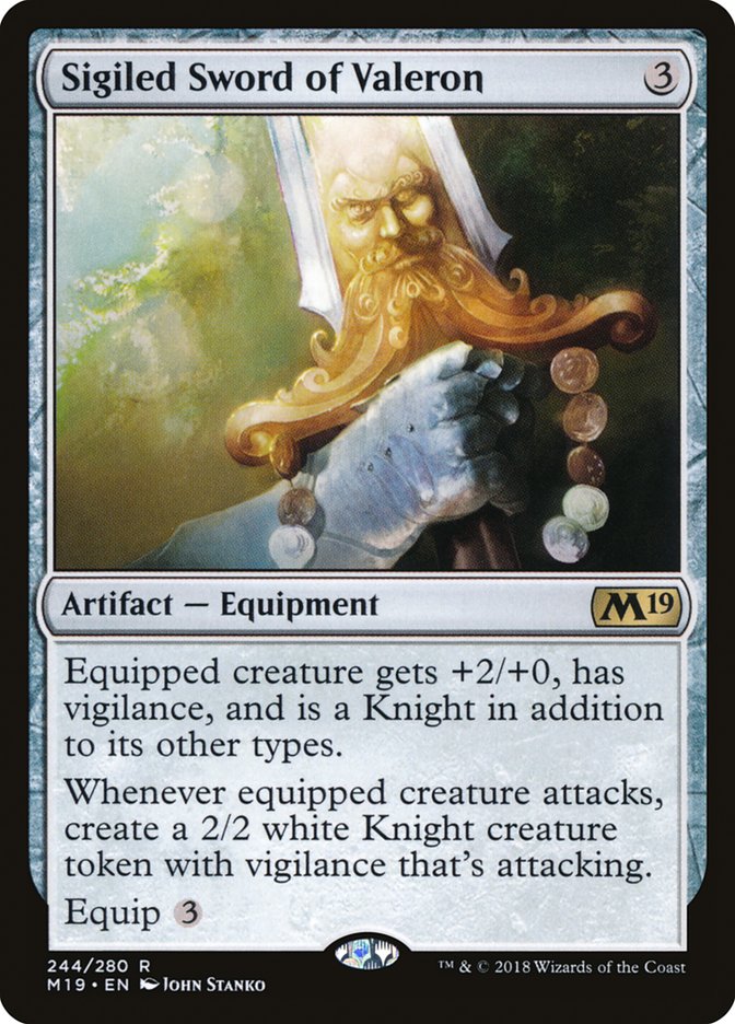 Sigiled Sword of Valeron [Core Set 2019] - Magic: The Gathering - Card Brawlers | Quebec | Canada |