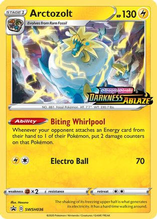 Arctozolt (SWSH036) (Prerelease Promo) [Sword & Shield: Black Star Promos] - Pokémon - Card Brawlers | Quebec | Canada |