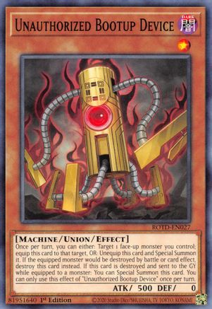 Unauthorized Bootup Device [ROTD-EN027] Common - Yu-Gi-Oh! - Card Brawlers | Quebec | Canada |