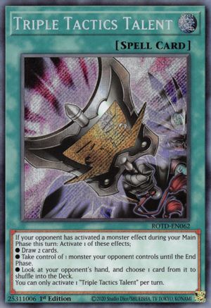 Triple Tactics Talent [ROTD-EN062] Secret Rare - Yu-Gi-Oh! - Card Brawlers | Quebec | Canada |