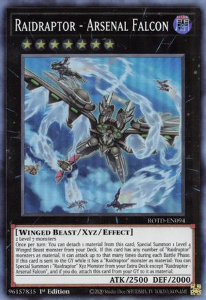 Raidraptor - Arsenal Falcon [ROTD-EN094] Super Rare - Yu-Gi-Oh! - Card Brawlers | Quebec | Canada |