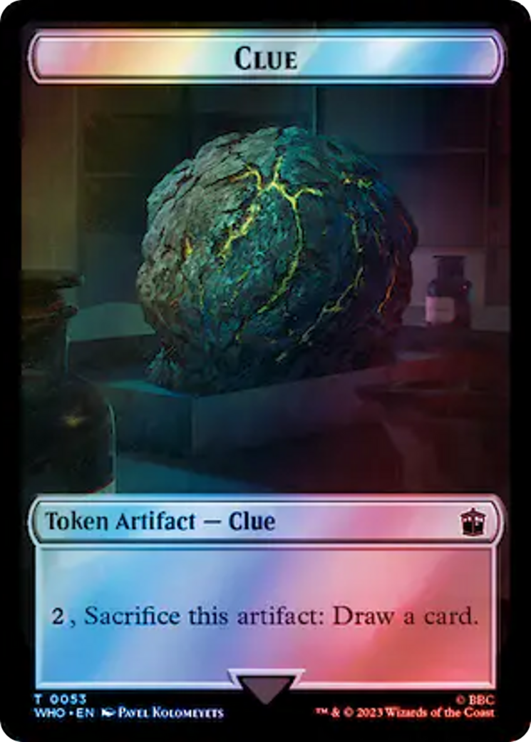 Warrior // Clue (0053) Double-Sided Token (Surge Foil) [Doctor Who Tokens] - Magic: The Gathering - Card Brawlers | Quebec | Canada |