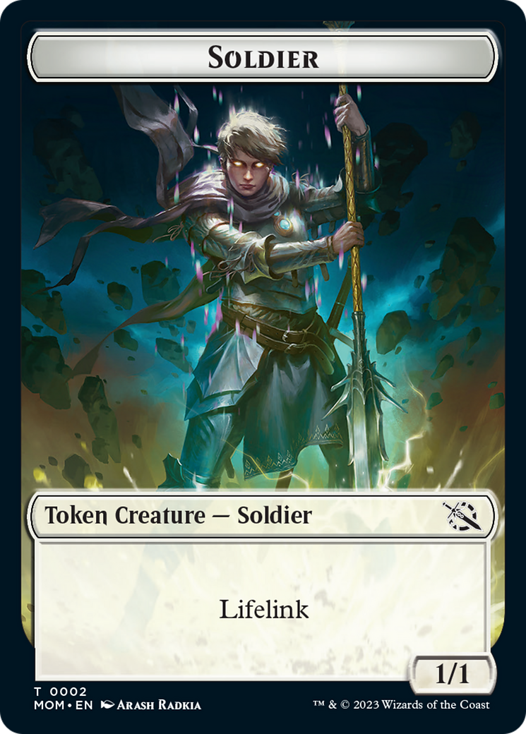 Soldier // Dinosaur Double-Sided Token [March of the Machine Tokens] - Magic: The Gathering - Card Brawlers | Quebec | Canada |