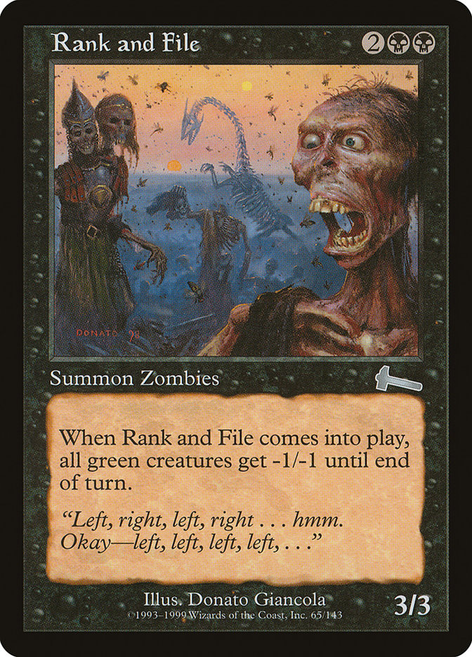 Rank and File [Urza's Legacy] - Magic: The Gathering - Card Brawlers | Quebec | Canada |