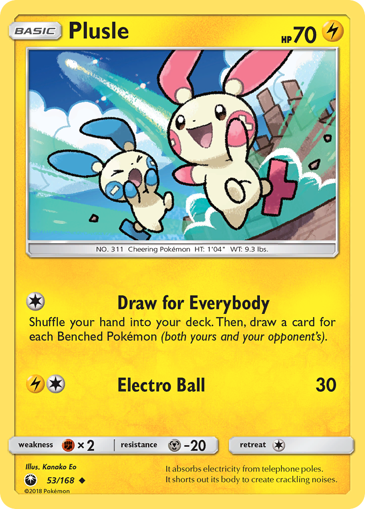 Plusle (53/168) [Sun & Moon: Celestial Storm] - Pokémon - Card Brawlers | Quebec | Canada |