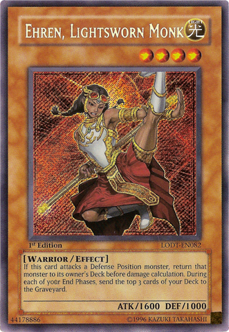 Ehren, Lightsworn Monk [LODT-EN082] Secret Rare - Yu-Gi-Oh! - Card Brawlers | Quebec | Canada |