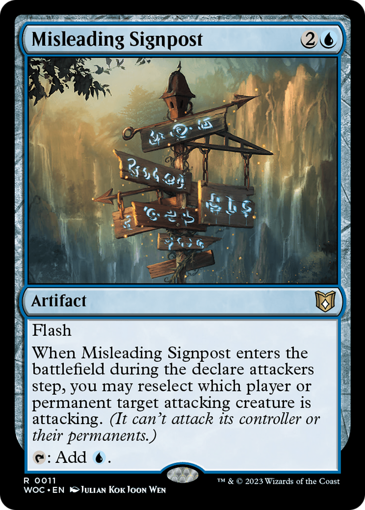 Misleading Signpost [Wilds of Eldraine Commander] - Magic: The Gathering - Card Brawlers | Quebec | Canada |