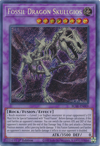Fossil Dragon Skullgios [BLAR-EN009] Secret Rare - Yu-Gi-Oh! - Card Brawlers | Quebec | Canada |