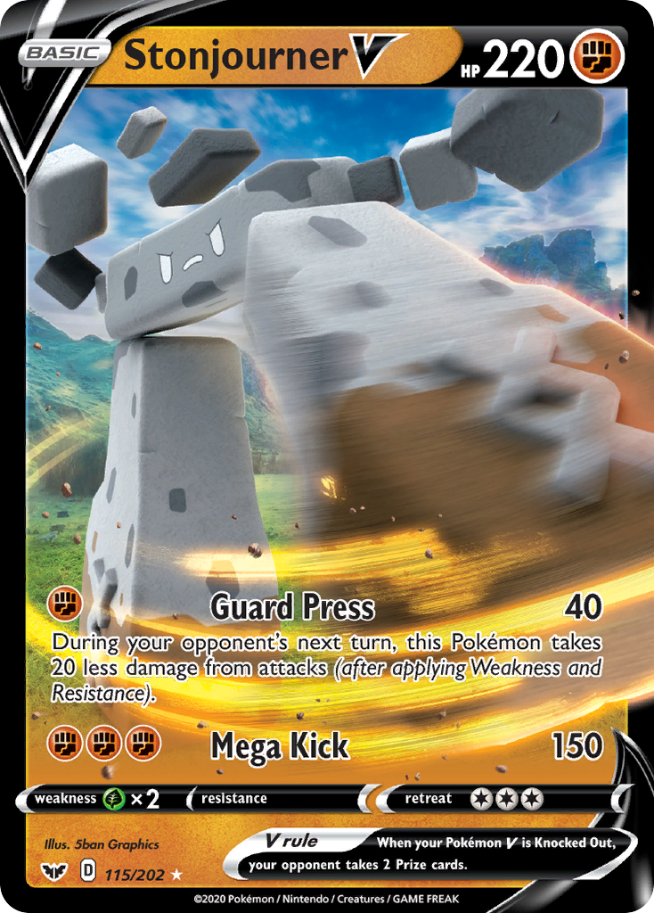Stonjourner V (115/202) [Sword & Shield: Base Set] - Pokémon - Card Brawlers | Quebec | Canada |