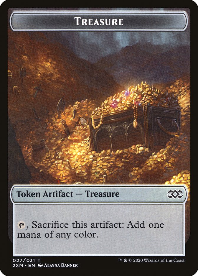 Beast // Treasure Double-Sided Token [Double Masters Tokens] - Magic: The Gathering - Card Brawlers | Quebec | Canada |
