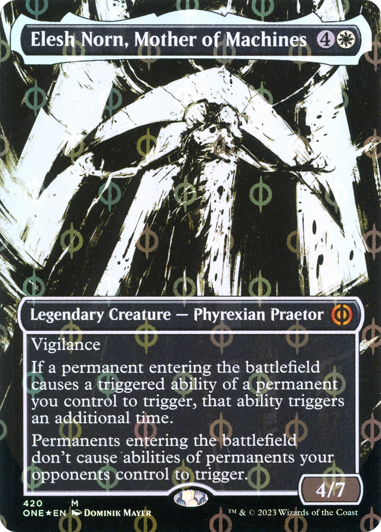 Elesh Norn, Mother of Machines (Borderless Ichor Step-and-Compleat Foil) [Phyrexia: All Will Be One] - Magic: The Gathering - Card Brawlers | Quebec | Canada |