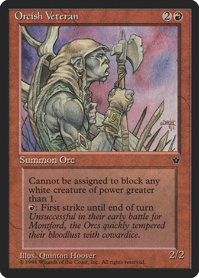 Orcish Veteran (Quinton Hoover) [Fallen Empires] - Magic: The Gathering - Card Brawlers | Quebec | Canada |