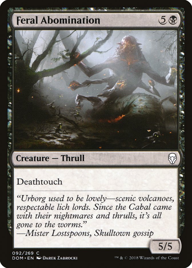 Feral Abomination [Dominaria] - Magic: The Gathering - Card Brawlers | Quebec | Canada |