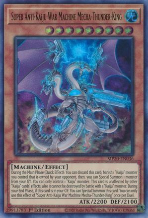 Super Anti-Kaiju War Machine Mecha-Thunder-King [MP20-EN036] Ultra Rare - Yu-Gi-Oh! - Card Brawlers | Quebec | Canada |