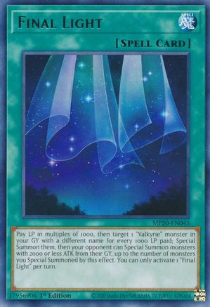 Final Light [MP20-EN045] Rare - Yu-Gi-Oh! - Card Brawlers | Quebec | Canada |