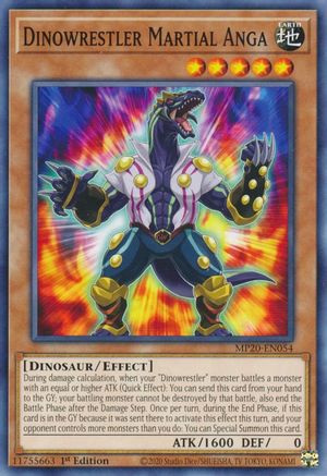 Dinowrestler Martial Anga [MP20-EN054] Common - Yu-Gi-Oh! - Card Brawlers | Quebec | Canada |