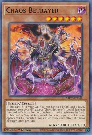 Chaos Betrayer [MP20-EN060] Common - Yu-Gi-Oh! - Card Brawlers | Quebec | Canada |