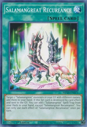 Salamangreat Recureance [MP20-EN073] Common - Yu-Gi-Oh! - Card Brawlers | Quebec | Canada |