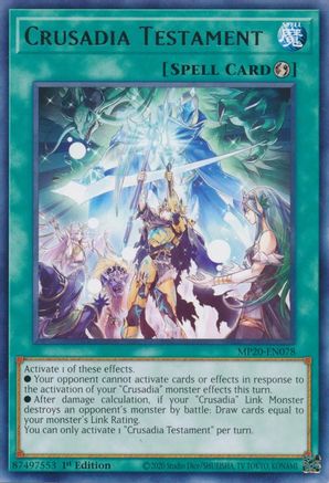 Crusadia Testament [MP20-EN078] Rare - Yu-Gi-Oh! - Card Brawlers | Quebec | Canada |