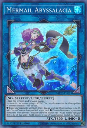 Mermail Abyssalacia [MP20-EN095] Super Rare - Yu-Gi-Oh! - Card Brawlers | Quebec | Canada |