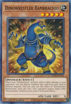 Dinowrestler Rambrachio [MP20-EN105] Common - Yu-Gi-Oh! - Card Brawlers | Quebec | Canada |