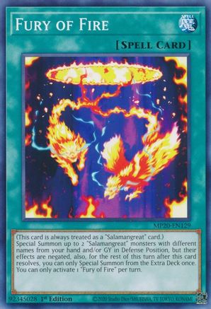 Fury of Fire [MP20-EN129] Common - Yu-Gi-Oh! - Card Brawlers | Quebec | Canada |