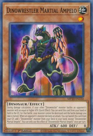 Dinowrestler Martial Ampelo [MP20-EN150] Common - Yu-Gi-Oh! - Card Brawlers | Quebec | Canada |