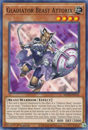 Gladiator Beast Attorix [MP20-EN156] Common - Yu-Gi-Oh! - Card Brawlers | Quebec | Canada |