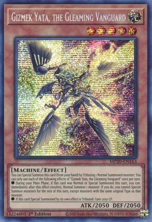 Gizmek Yata, the Gleaming Vanguard [MP20-EN163] Prismatic Secret Rare - Yu-Gi-Oh! - Card Brawlers | Quebec | Canada |