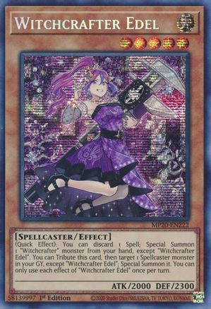 Witchcrafter Edel [MP20-EN222] Prismatic Secret Rare - Yu-Gi-Oh! - Card Brawlers | Quebec | Canada |