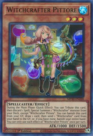 Witchcrafter Pittore [MP20-EN220] Ultra Rare - Yu-Gi-Oh! - Card Brawlers | Quebec | Canada |