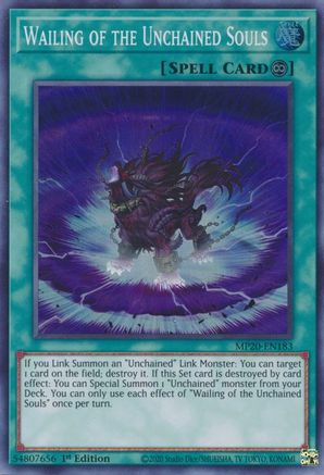 Wailing of the Unchained Souls [MP20-EN183] Super Rare - Yu-Gi-Oh! - Card Brawlers | Quebec | Canada |
