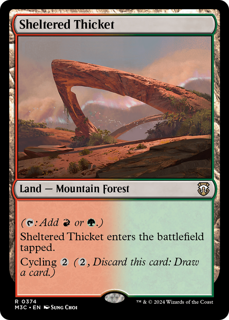 Sheltered Thicket (Ripple Foil) [Modern Horizons 3 Commander] - Magic: The Gathering - Card Brawlers | Quebec | Canada |
