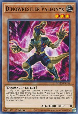 Dinowrestler Valeonyx [MP20-EN151] Common - Yu-Gi-Oh! - Card Brawlers | Quebec | Canada |