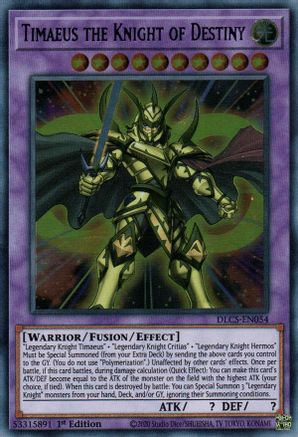 Timaeus the Knight of Destiny [DLCS-EN054] Ultra Rare - Yu-Gi-Oh! - Card Brawlers | Quebec | Canada |