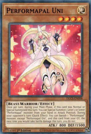 Performapal Uni [DLCS-EN098] Common - Yu-Gi-Oh! - Card Brawlers | Quebec | Canada |