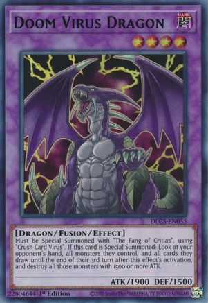 Doom Virus Dragon (Blue) [DLCS-EN055] Ultra Rare - Yu-Gi-Oh! - Card Brawlers | Quebec | Canada |
