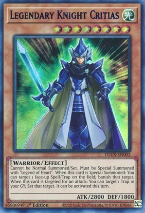 Legendary Knight Critias (Purple) [DLCS-EN002] Ultra Rare - Yu-Gi-Oh! - Card Brawlers | Quebec | Canada |