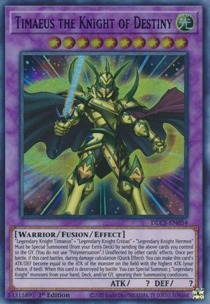 Timaeus the Knight of Destiny (Blue) [DLCS-EN054] Ultra Rare - Yu-Gi-Oh! - Card Brawlers | Quebec | Canada |