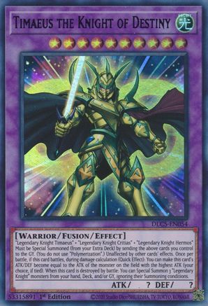 Timaeus the Knight of Destiny (Green) [DLCS-EN054] Ultra Rare - Yu-Gi-Oh! - Card Brawlers | Quebec | Canada |