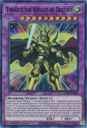 Timaeus the Knight of Destiny (Purple) [DLCS-EN054] Ultra Rare - Yu-Gi-Oh! - Card Brawlers | Quebec | Canada |