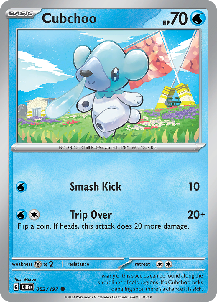 Cubchoo (053/197) [Scarlet & Violet: Obsidian Flames] - Pokémon - Card Brawlers | Quebec | Canada |