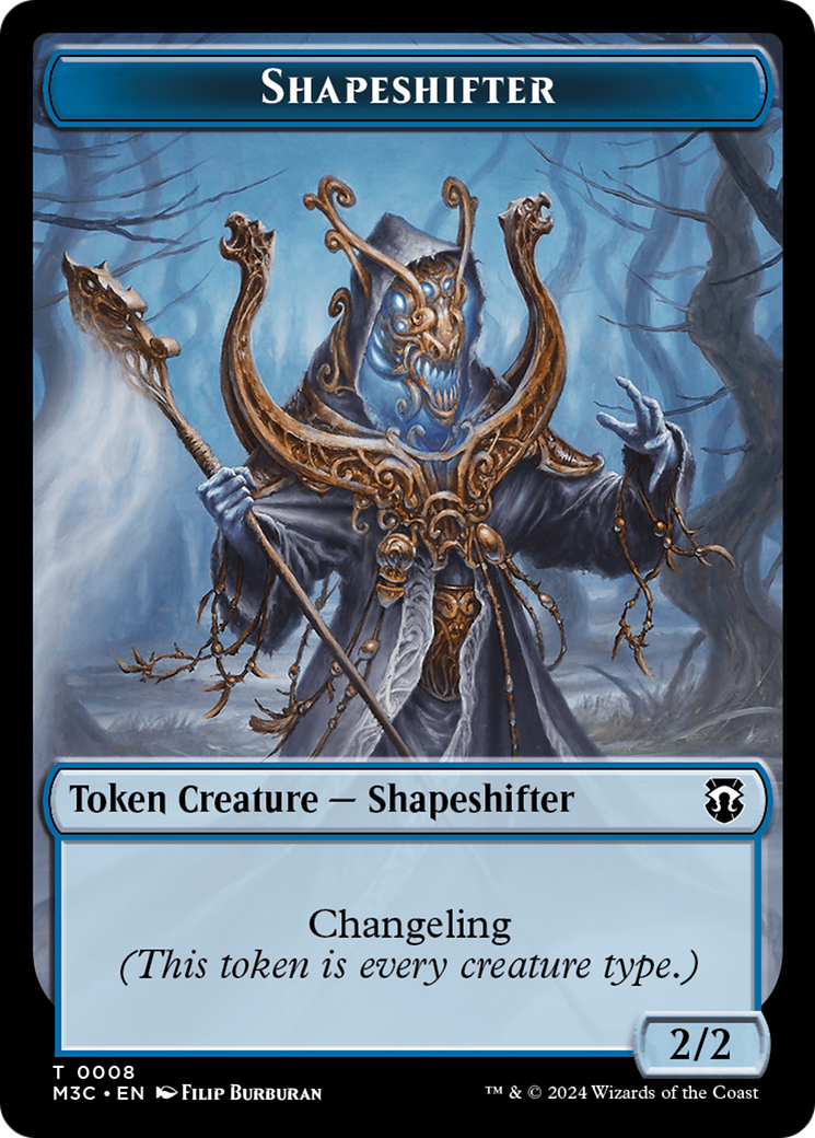 Shapeshifter (0008) (Ripple Foil) // Dragon Double-Sided Token [Modern Horizons 3 Commander Tokens] - Magic: The Gathering - Card Brawlers | Quebec | Canada |