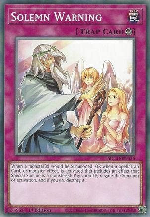 Solemn Warning [SDCH-EN036] Common - Yu-Gi-Oh! - Card Brawlers | Quebec | Canada |