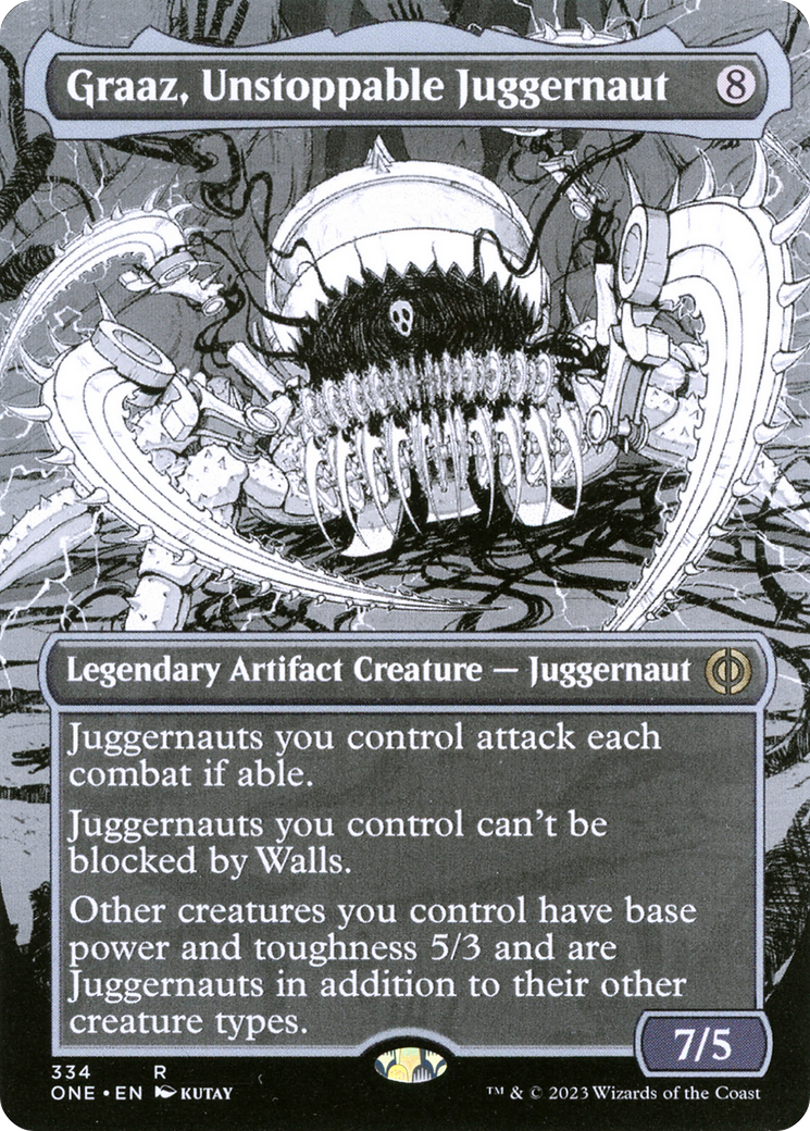 Graaz, Unstoppable Juggernaut (Borderless Manga) [Phyrexia: All Will Be One] - Magic: The Gathering - Card Brawlers | Quebec | Canada |