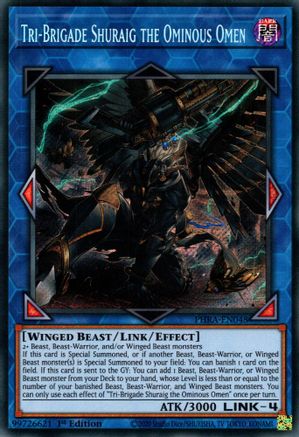 Tri-Brigade Shuraig the Ominous Omen [PHRA-EN048] Secret Rare - Yu-Gi-Oh! - Card Brawlers | Quebec | Canada |